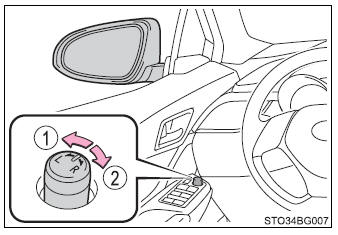 Toyota CH-R. Adjusting the steering wheel and mirrors