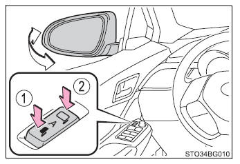 Toyota CH-R. Adjusting the steering wheel and mirrors