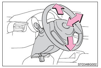 Toyota CH-R. Adjusting the steering wheel and mirrors